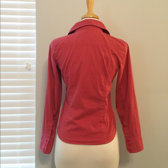 Talbots Salmon Pink Button Down Shirt - Picture 3 of 4